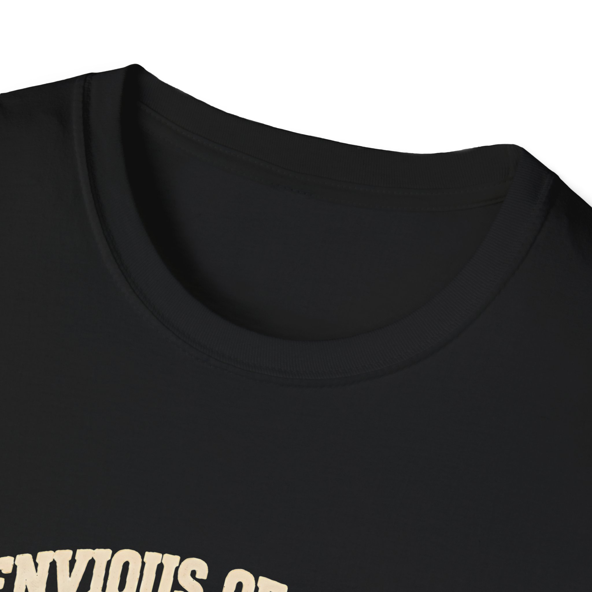 Leopard Recliner Tee — “Envious of Your Lack of Doubt” Vintage Cat Graphic T-Shirt - Image 3